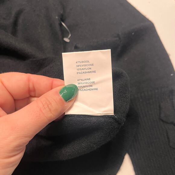 NEW Ramy Brook Black Cassidy Wool Turtleneck Sweater Top Size XS MSRP $275 - Picture 5 of 9